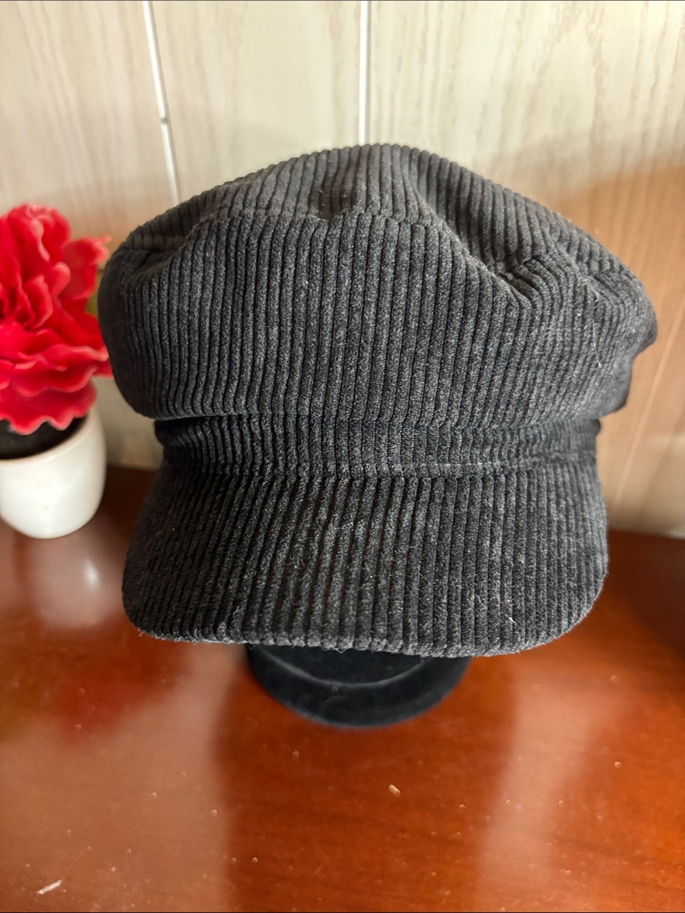 Kensie Black Corduroy Driver Cap